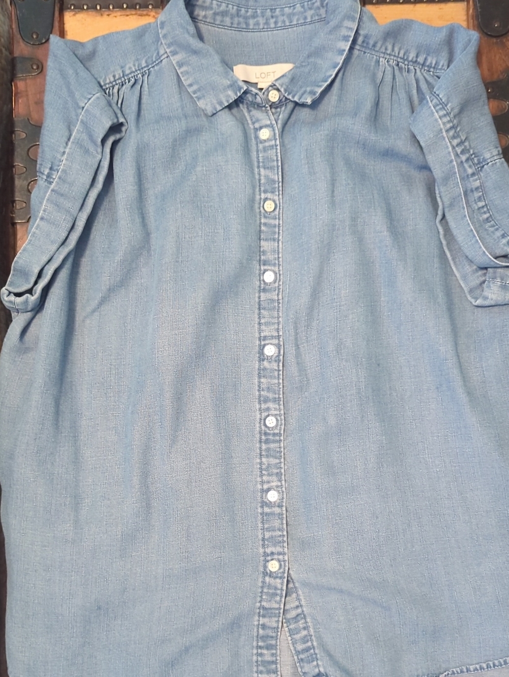 Short Sleeve Chambray Shirt